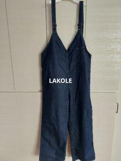 LAKOLE　サロペット　デニム　オーバーオール　Vネック