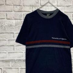 USA製90sヴィンテージTシャツ！シングルステッチネイビー古着レディースM25