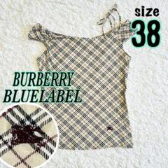 BURBERRY BLUELABELノースリーブ ノバチェック　ベージュ　M BURBERRY BLUE LABEL - BURBERRY BLUE LABEL ノバチェック