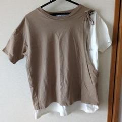 AZUL BY MOUSSY 半袖Tシャツ S ブラウン・ホワイト