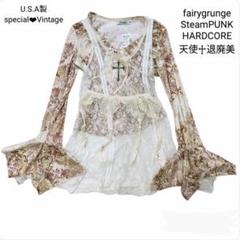 90s u.s.a Vintage Y2k フェアリーグランジ ベロアブラウス m21187306493_1.jpg?1712215557