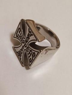 Westcoast Cross Choppers Silver Biker Ring - Bikerringshop
