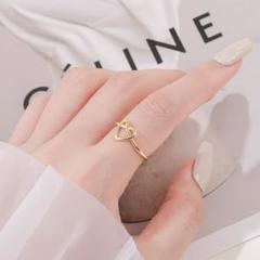 ♥️数量限定♥️お洒落　ゴールド　リング　ハート　フリー　レディース　レトロ