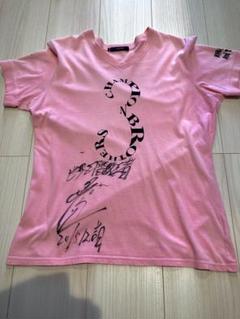 ピンク グラフィックTシャツ 亀田興毅　サイン入り　ジミーズチャーマー