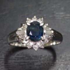 pt900プラチナ大丸百貨店ジュエリー天然サファイア天然ダイヤモンドリング 9号 pt900プラチナ大丸百貨店ジュエリー天然サファイア天然