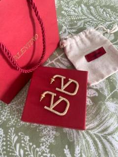 【超美品】VALENTINO/Vロゴピアス/片方 Valentino Garavani Vロゴ クリスタル ピアス 通販 - FARFETCH