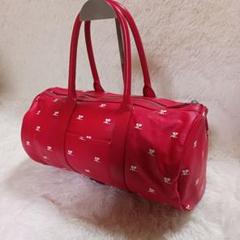 クレージュ　courreges ミニボストンバッグ　トートバック　レッド