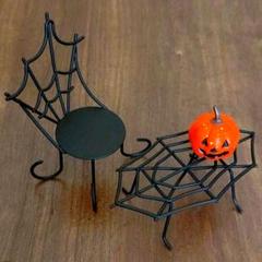 新品！ ハロウィン ミニチュアインテリア 3点！ドールサイズ テーブル & イスのサムネイル