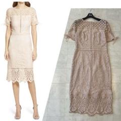 美品⭐️tadashi shoji タダシショージ ワンピース　ゴールド　レース タダシショージ TADASHI SHOJI レーストップイリュージョン