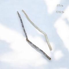 曲線のきれいな自然流木 117.104cmロング2本セット　雑貨　ディスプレイ