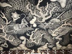 雲龍図 水墨 岸良筆？ 雲龍図 水墨 岸良筆？