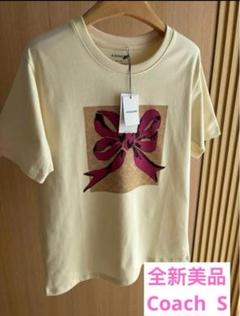 COACH シグネチャー スクエア Tシャツ☆大人気　サイズS ￼リボンプリントのサムネイル