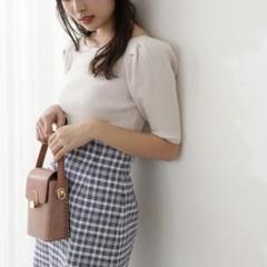 proportion プロポーション　バックパールボリュームスリーブニット
