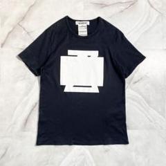 A17130 アンリアレイジ フロントロゴプリントＴシャツ 半袖 黒46