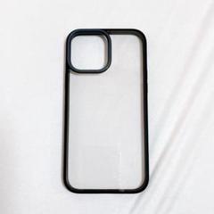 iPhone 13 Pro Max ケース シンプル クリア ブラック