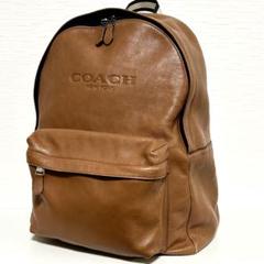 COACH リュック ブラウン レザー A4 スムースレザー ユニセックス