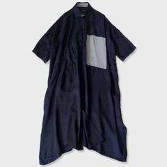 美品 Y’s 2019SS シャツワンピース キュプラ ロング丈