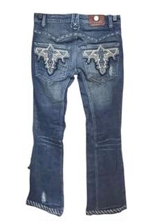 【最終価格】Antik Denim 刺繍入りデニムフレアパンツ