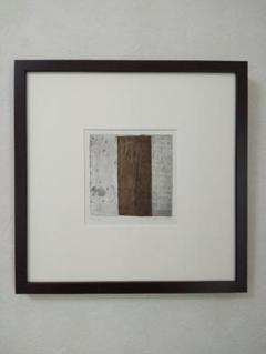 絵画417 「お気に入りの本E(ダークブラウン)」 チェコの銅版画 モダンアート