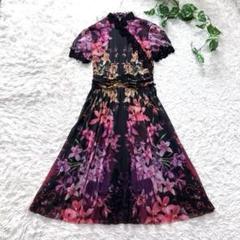 極美品】ヴィヴィアンタム マオカラー ワンピース 花柄 パワー