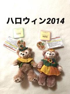 【タグ付き】ダッフィー シェリーメイ ハロウィン ぬいぐるみバッジ 2014