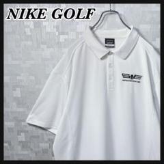 NIKE GOLF ナイキ ゴルフ 刺繍 ポロシャツ ホワイト 白 XL 古着