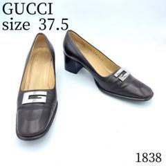 GUCCI グッチパンプスローファーGロゴブラウンレザー1838