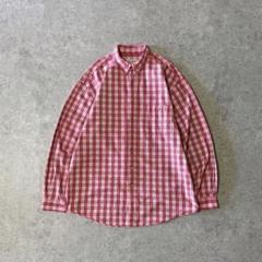 90s Eddie Bauer 白タグ BDシャツ チェック柄 タータンチェック