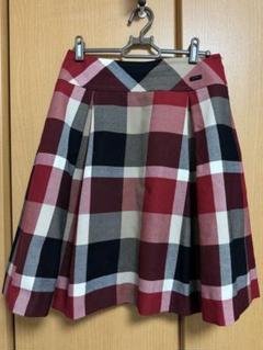 ♡ブルーレーベルクレストブリッジ♡ベージュチェック×デニムスカート♡♡38♡♡ BLUE LABELブルーレーベル クレストブリッジ チェック スカート