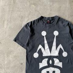 【2000年代、折れクラウン】stussyセンターロゴTシャツ古着ストリート
