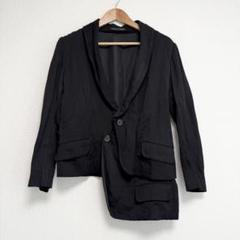 最終価格値下げブラック テーラードジャケット フリル袖ヨウジヤマモト yohji yamamoto - Y's for men | 当て布叩き付けJK / テーラード