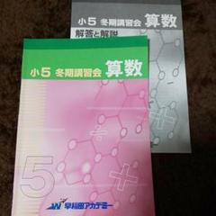 早稲アカ　冬期講習テキスト　5年　上位校 早稲田アカデミー 小5 冬期講習会 - メルカリ