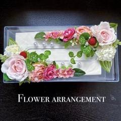 ✳️フラワーティッシュボックス✳️pink❤️ティッシュケース☆フラワーアレンジ☆造花