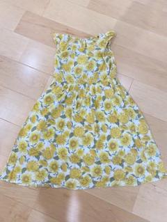 branshes ひまわり柄 ノースリーブワンピース 130cm