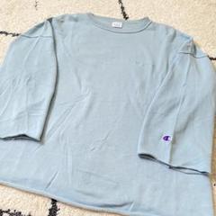 【人気品】champion スウェット 切りっぱなし 七部袖