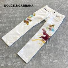 希少 ドルチェ＆ガッバーナ 刺繍 デニム HAWAII 刺繍 ロゴ