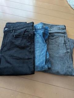 GU スキニー アンクル デニム パンツ 3点セット M
