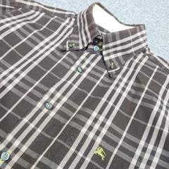 【美品】BURBERRY BLACK LABEL チェック柄シャツ ブラウン 3