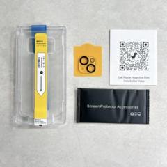 ☆ iPhone 15 ガラスフイルム カメラフィルム 保護フィルム 簡単