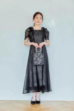 14★新品★Bo•Dre ブラックオーガンジースパンコールドレス