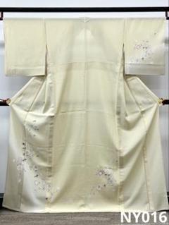 絽 夏物 型友禅 付け下げ 金彩 透け感 正絹 ガード加工済 NY016