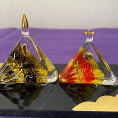 新品 雛人形 クリスタル 三角雛 ①