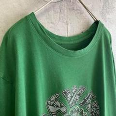 古着 アメリカ輸入 プリント Tシャツ 半袖 XLサイズ 緑色 アーチロゴ