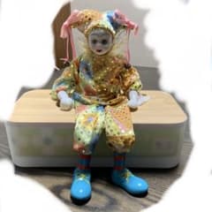 人形ピエロ彫像オブジェ置物インテリア工芸品美術品A1016