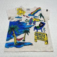 [美品]ミキハウス ダブルビー 半袖シャツ 80cm