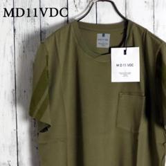 新品タグ付き イタリア製 MD11VDC ハンドペイント袖ライン ポケットT