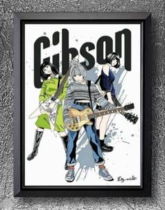 江口寿史/Gibson・ギブソン【A4サイズ写真ポスターフレーム付き