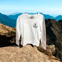 MONCLER モンクレール 長袖Tシャツ ホワイト ロゴ刺繍 Sサイズ