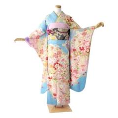 １着でも送料無料 青 身長148-163cm 振袖 bl-031 メルカリ - 着物・浴衣