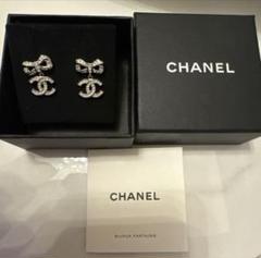 CHANEL リボン付きクリスタルピアス shopbring_2124j070002